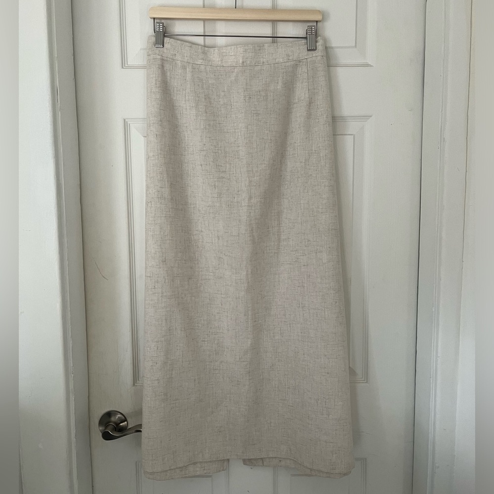 Vintage Long Skirt Linen Blend